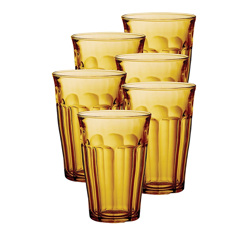 Duralex Picardie 12.12 Oz. Tumbler, Set Of 6 In Tangerine