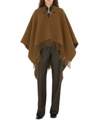 Burberry Check Wool Cape | Bloomingdale's