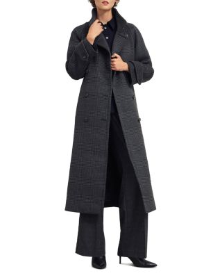 HOBBS LONDON - Peckworth Plaid Double Breasted Long Coat