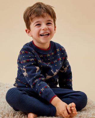 Unisex Reindeer Fair Isle Reindeer Sweater - Baby