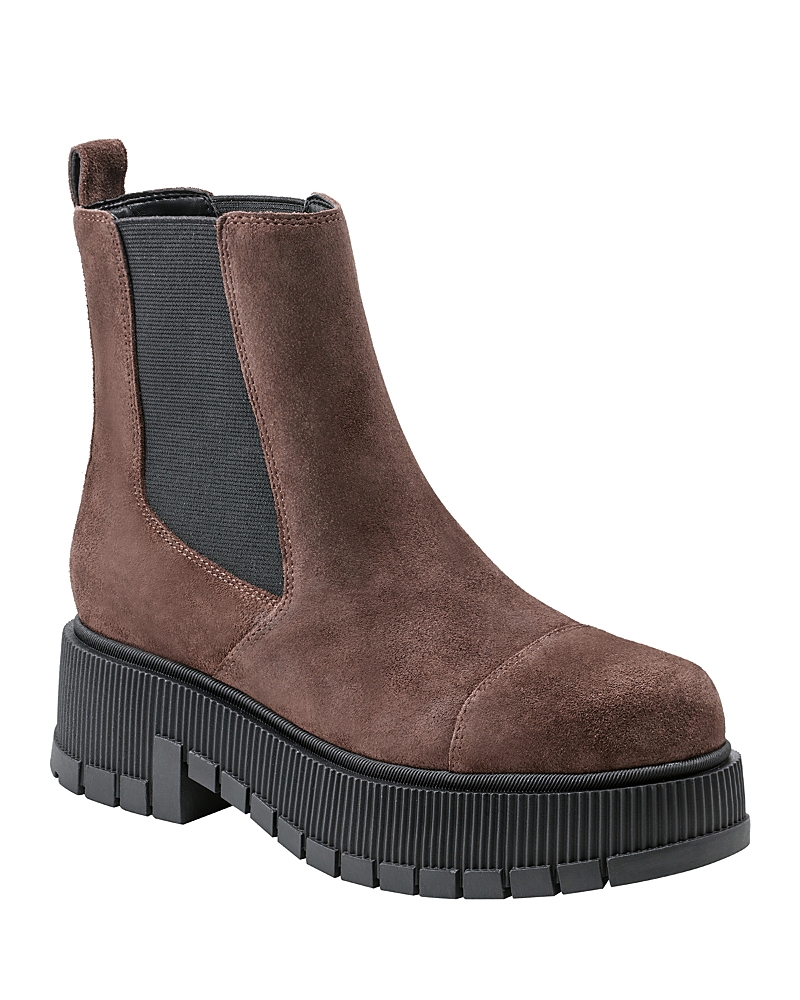 Marc Fisher Ltd Bermuda Lug Sole Chelsea Boot In Dark Brown