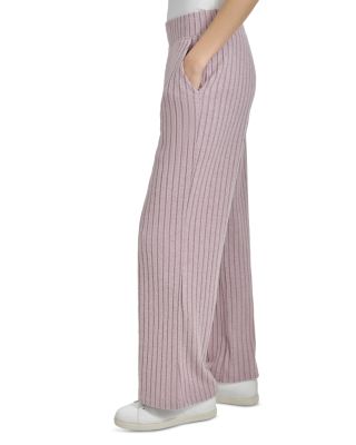 Heather Rib Wide Leg Pants 