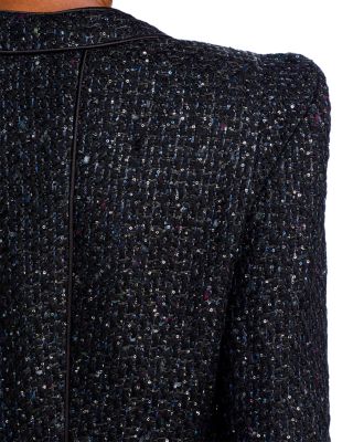 Sequin Tweed Peplum Jacket - Exclusive