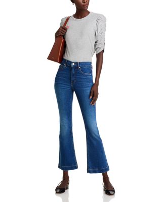 Carson Kick Flare Jeans in Bright Blue