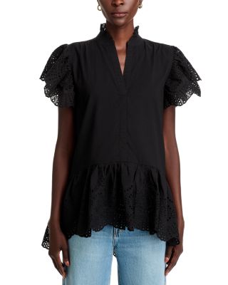 Cotton Eyelet Top