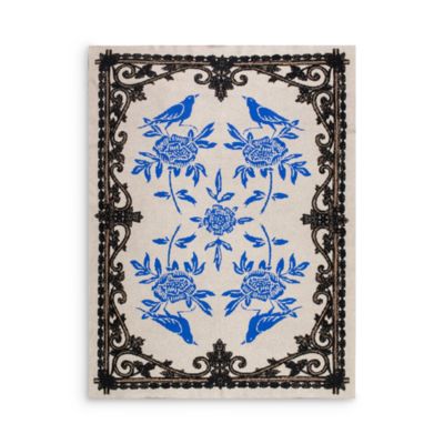 SAVED NY - Lukas the Illustrator x SAVEDNY Bluebird Cashmere Throw