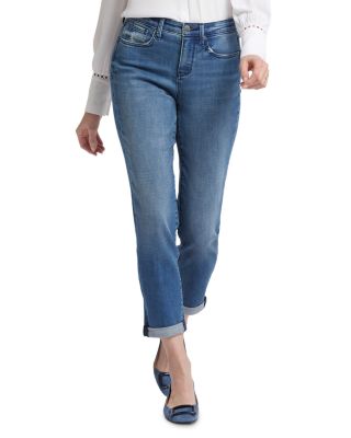NYDJ - Margot Cuffed High Rise Girlfriend Jeans in Angel