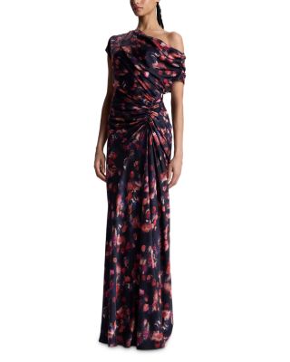 navy blue dress for baby girl Poppy Satin Gown main image 0