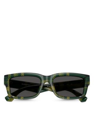 Shield Hinge Rectangle Sunglasses, 55mm