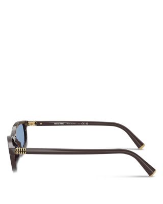 Miu Regarde Oval Sunglasses, 54mm