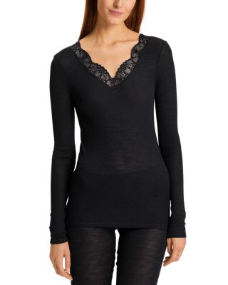Hanro - Woolen Lace Long Sleeve Shirt