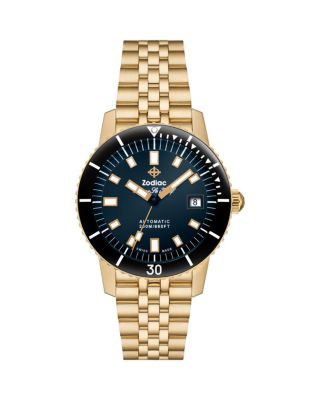 Zodiac - 18k Gold-Plated Stainless Steel Compression Diver II Watch, 40mm