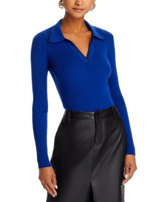 T Tahari - Whipstitch Polo Sweater