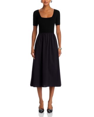 Short Sleeve Square Neck Dress 