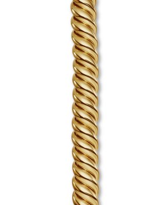 Sculpted Cable Bracelet in 18K Yellow Gold, 14mm