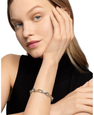 DY Madison® Chain Bracelet in Sterling Silver with 18K Yellow Gold, 8.5mm
