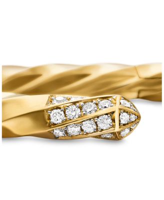 Cable Edge&reg; Bracelet in 18K Yellow Gold with Diamonds, 5.5mm