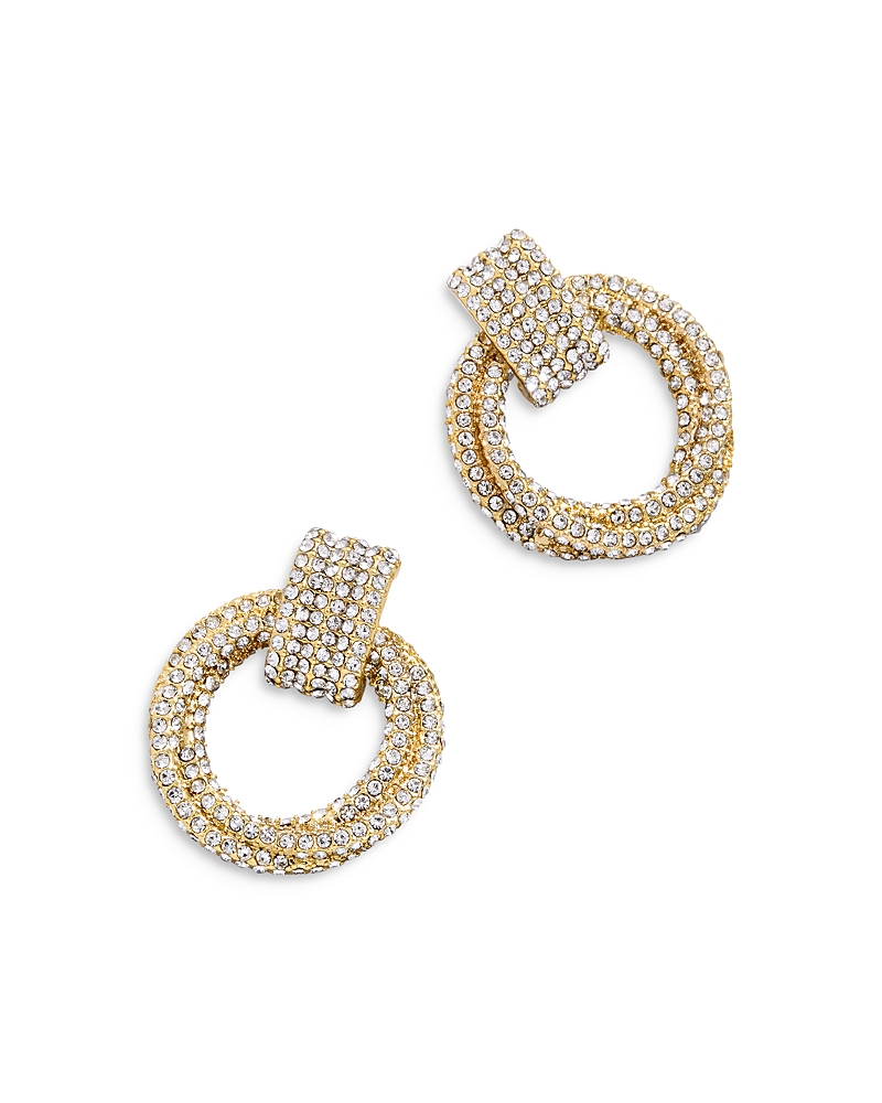 Baublebar Arabella Pave Doorknocker Drop Earrings In Gold