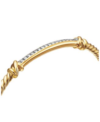 Petite Helena Two Station Wrap Bracelet in 18K Yellow Gold with Diamonds