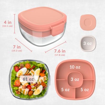 Glass Leak Proof Salad Container