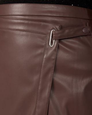 Plus Michelangelo Faux Leather Midi Skirt