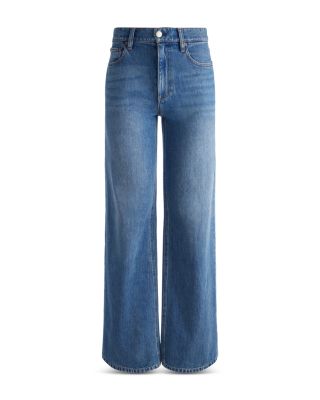 Alice and Olivia Weezy High Rise Wide Leg Jeans in Avery Blue