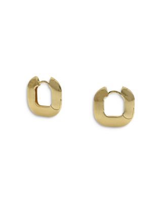 14K Yellow Gold Infinity Hoop Earrings 