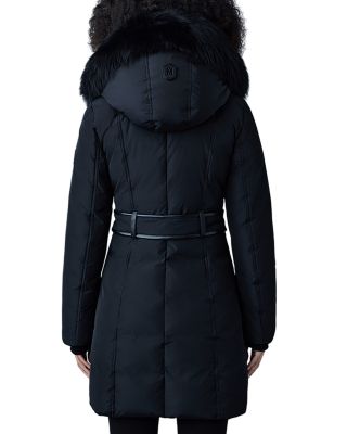 Kay Hooded Down Shearling Coat
