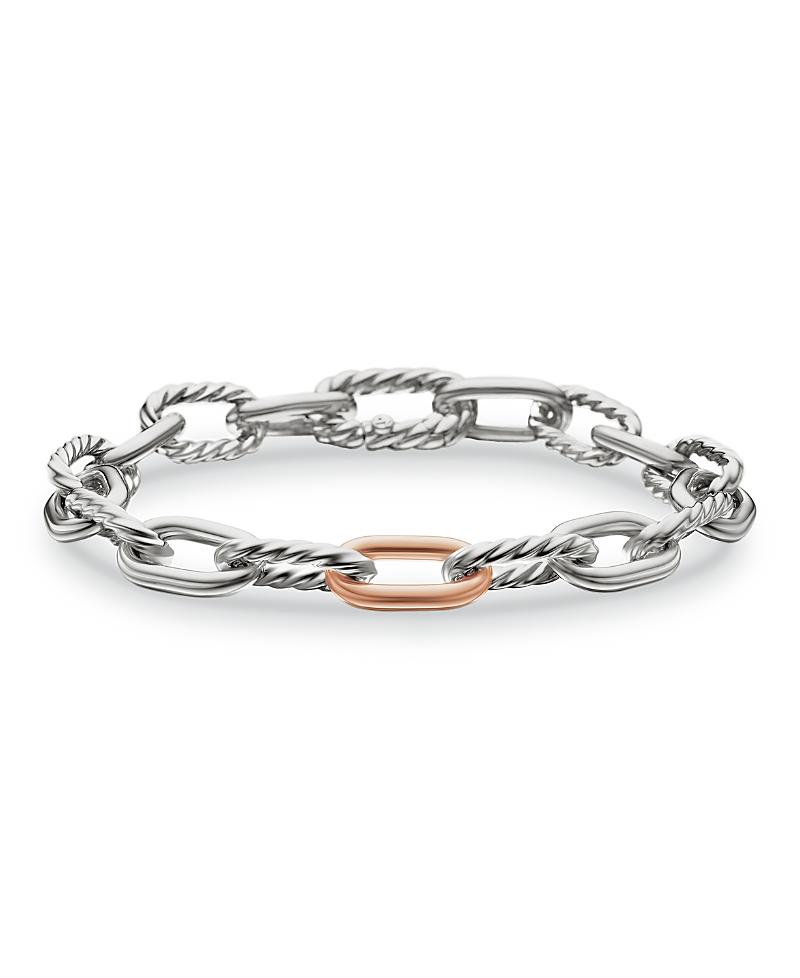 David Yurman 18K Rose Gold & Sterling Silver Dy Madison Link Bracelet, 8.5mm