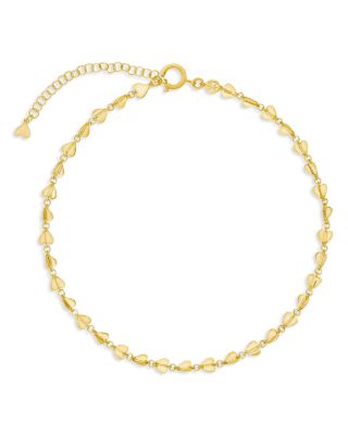 Cadar 18K Yellow Gold Endless Wings of Love Folded Heart Choker Necklace, 13-16