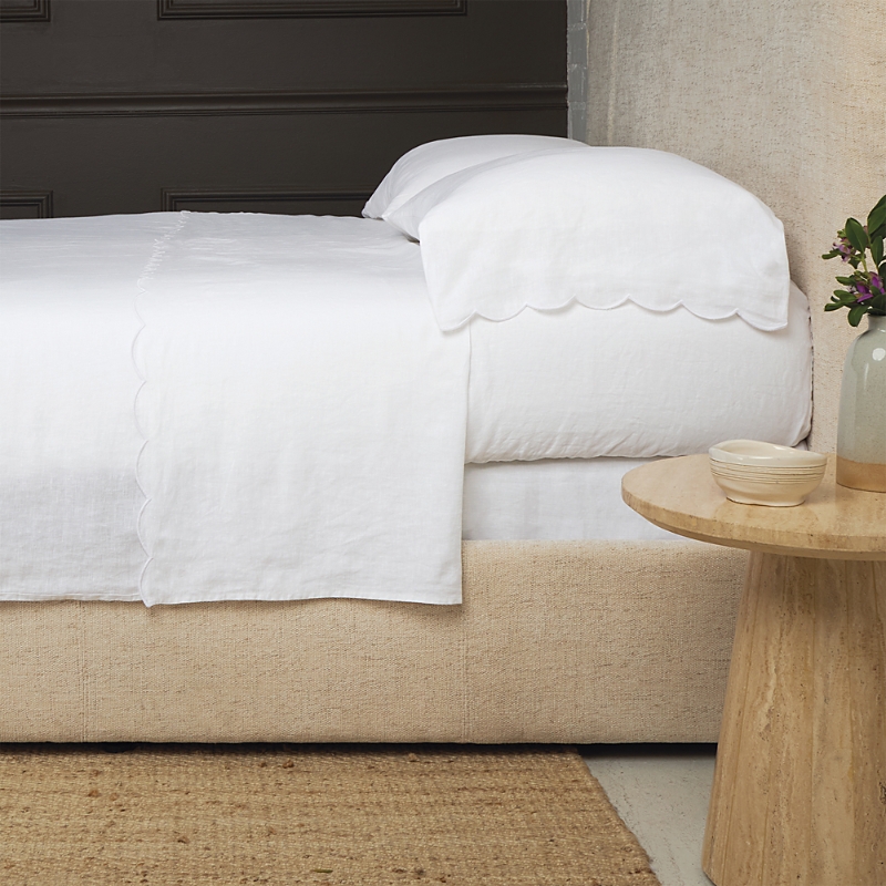 Pom Pom At Home Kelly Linen Sheet Set In White