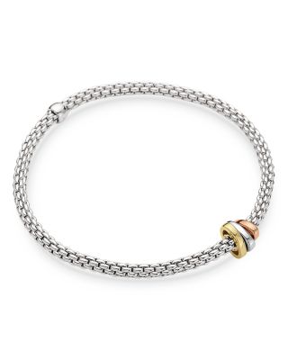 FOPE - 18K Yellow, White & Rose Gold Prima Flex'it Bracelet