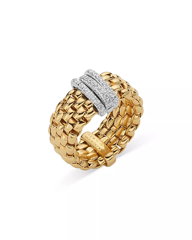 Fope 18K Yellow Gold Panorama Flex'it Ring