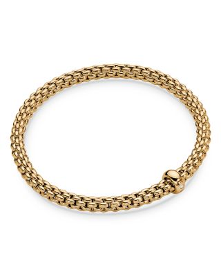 18K Yellow Gold Solo Diamond Accented Rondelle Flex Bracelet