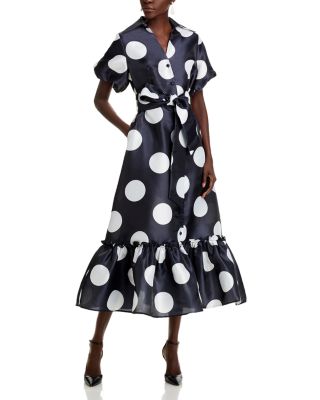 Nancy Yang - Polka Dot Ruffled Dress