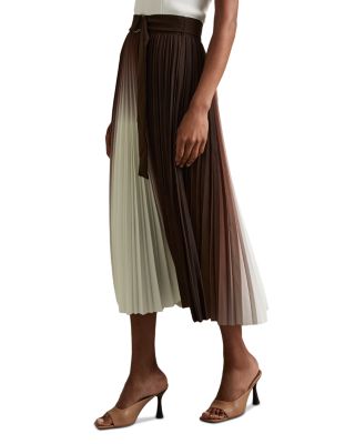 REISS - Emiliana Ombr&eacute; Pleat Skirt