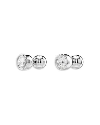 Imber Crystal Stud Earrings in Rhodium Plated