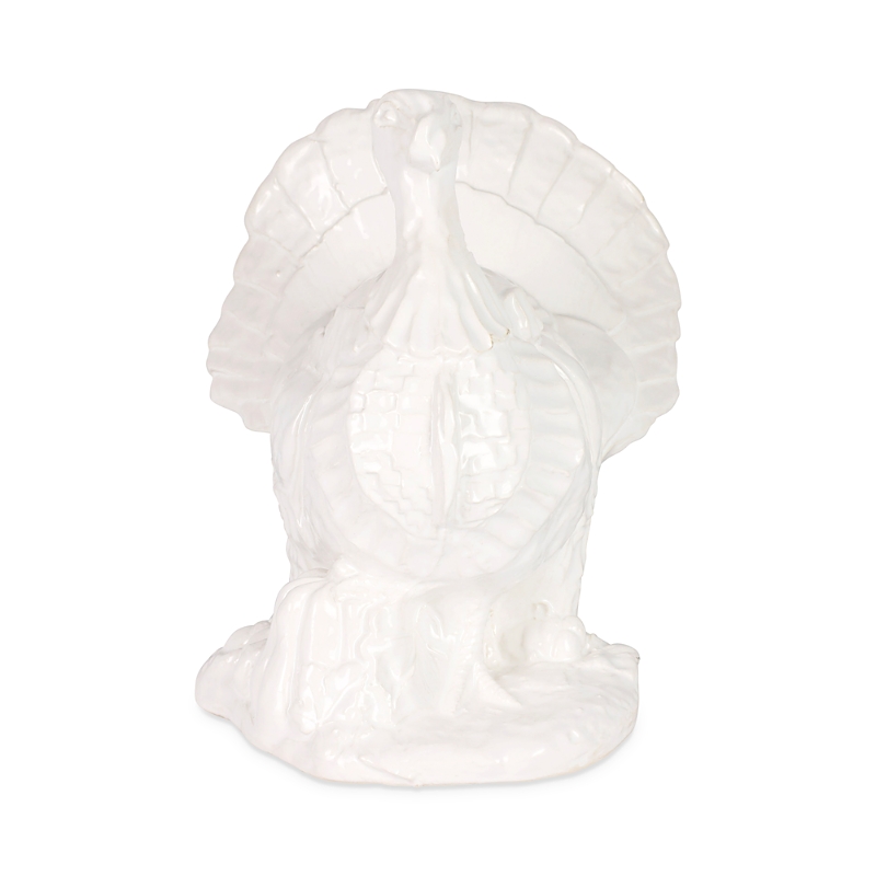 Vietri Pietra Tacchino Figural Statue In White