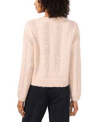 Pointelle Dropped Shoulder Sweater