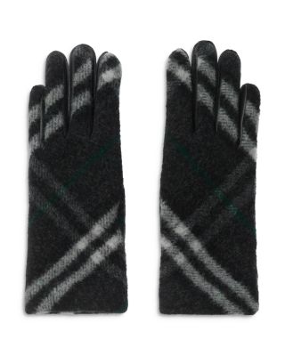 Burberry - Check Wool Gloves