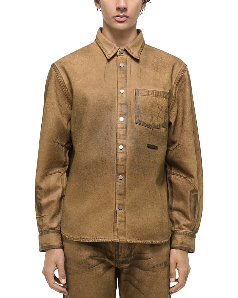 Helmut Lang Curved Waxed Oil Stain Shirt
