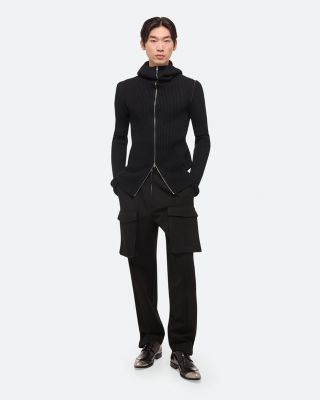 【関税込み】Helmut Lang ブラック Zoot ラウンジパンツ Helmut Lang Core Slit Leather Pant | WWW.HELMUTLANG.COM