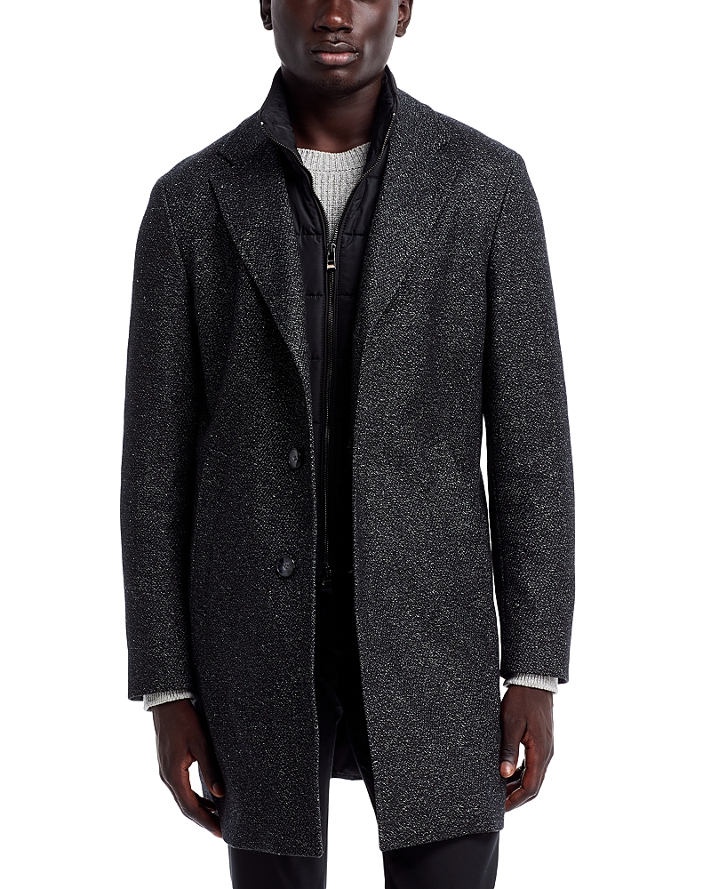 Shop Hugo Boss Hyde Slim Fit 2 In 1 Coat In Black