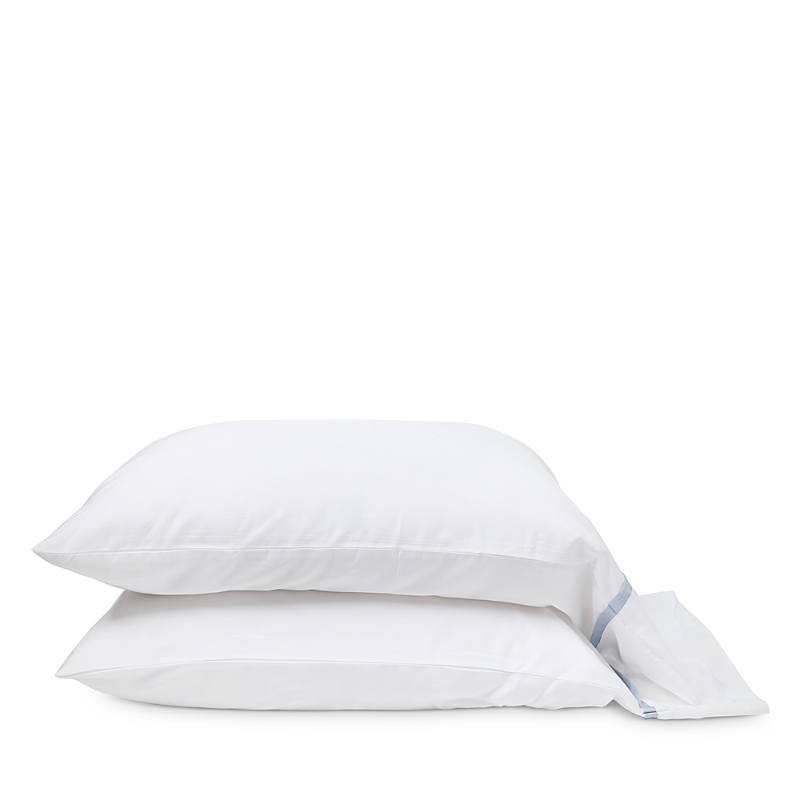 Pom Pom At Home Langston Sateen Standard Pillowcase, Pair In Blue