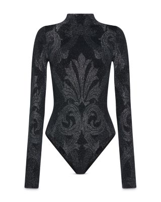 Metallic Jacquard Bodysuit