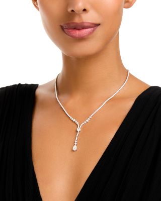 Diamond Necklace in 18K White Gold, 5.5 tcw