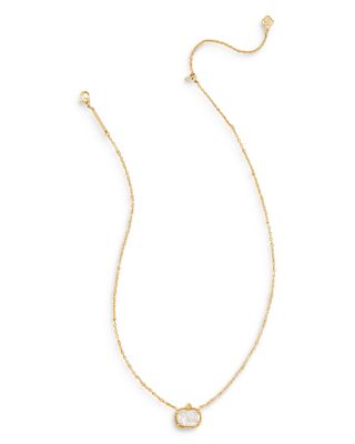 Kendra Scott - Mother Of Pearl Pumpkin Adjustable Pendant Necklace in 14K Gold Plated, 19"