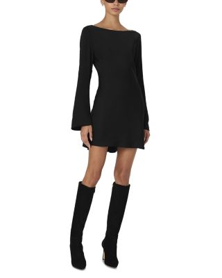 Ennis Satin Bell Sleeve Mini Dress