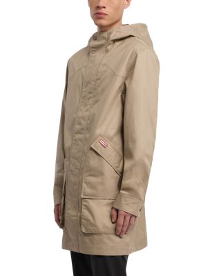 Downing Coated Cotton Hooded Rain Jacket 