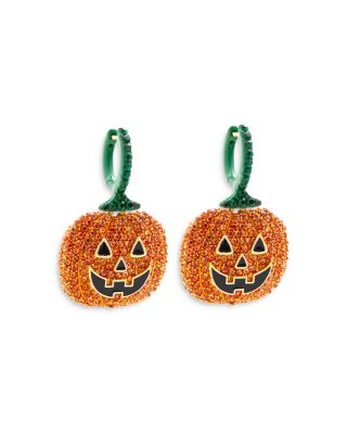 BAUBLEBAR - Pumpkin To Talk About Pav&eacute; Pumpkin Drop Earrings in Gold Tone